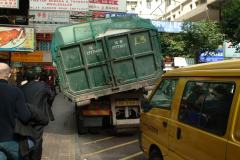 Overloaded truck in Hong Kong