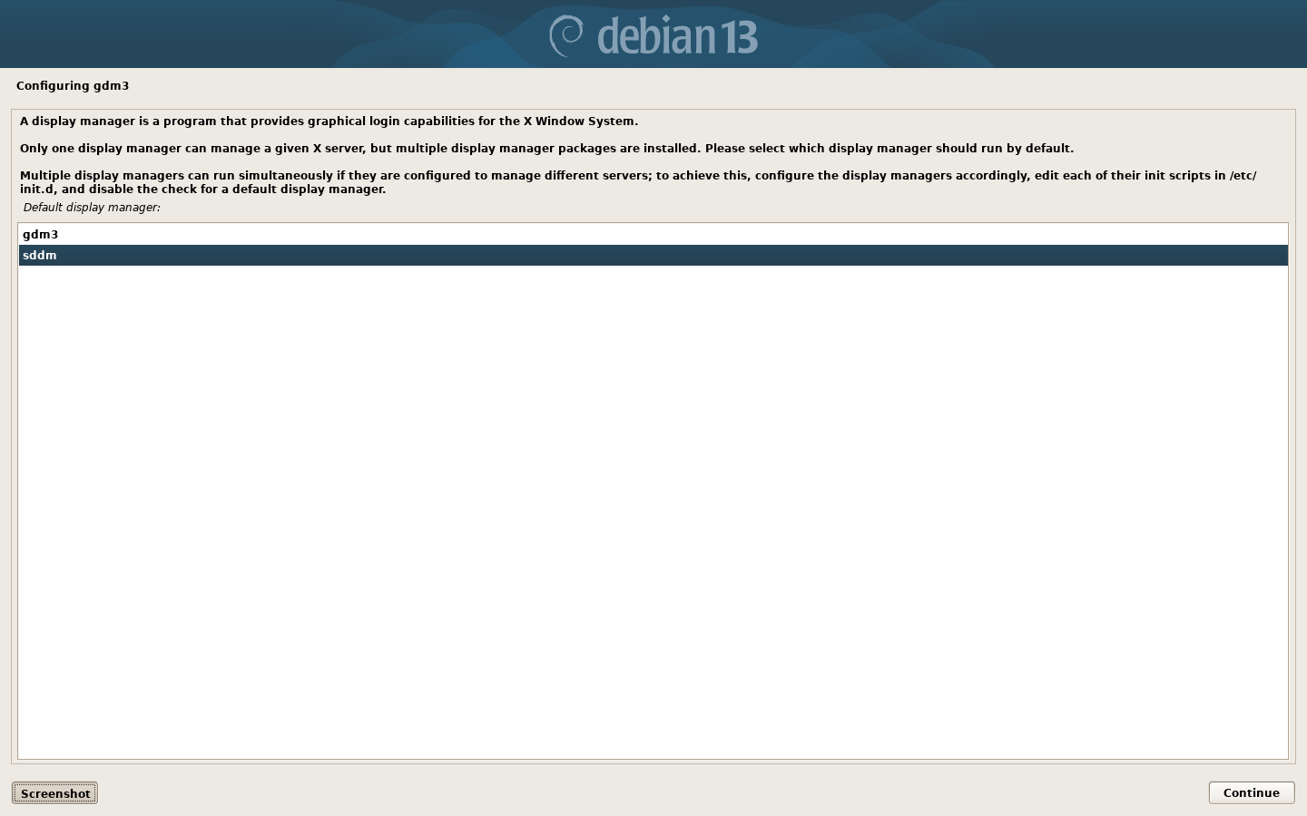 Debian 13 Installer: Select a language
