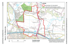 2014 map, extracted from Fareham Borough Council official plan, LP3WelborneAdopted-1.pdf.