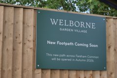 Welborne Garden Village sign