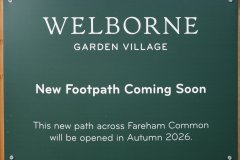 Welborne Garden Village sign