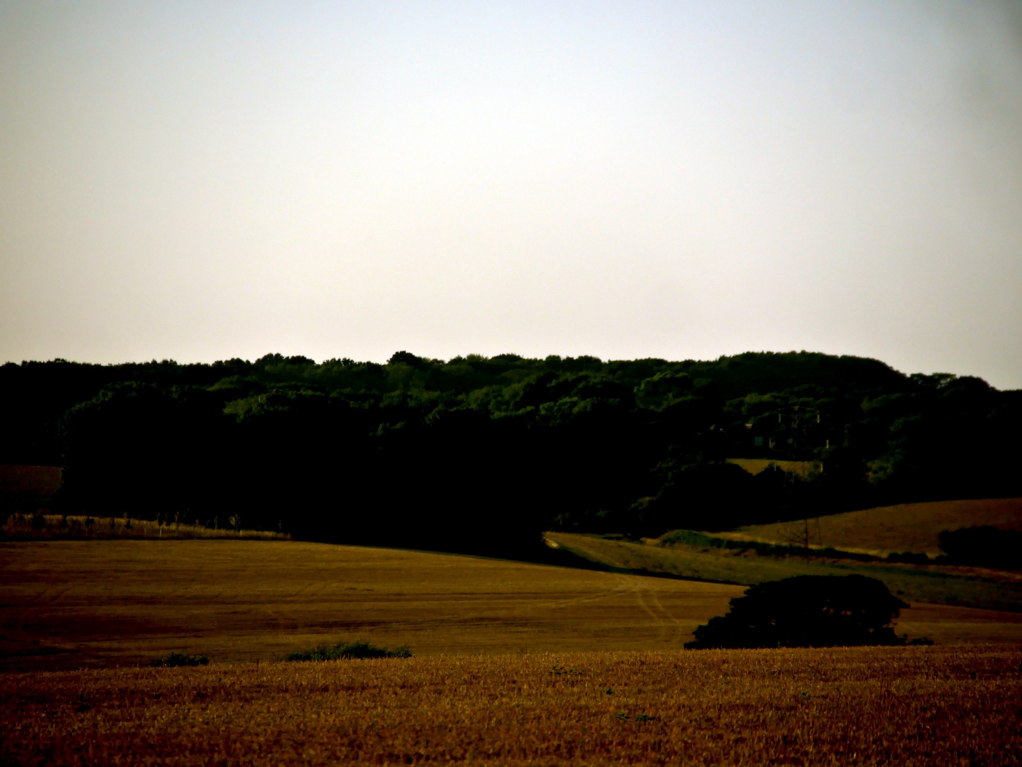 2026-08-12 Western edge of Portsdown Hill, near Fareham, looking approximately west-north-west