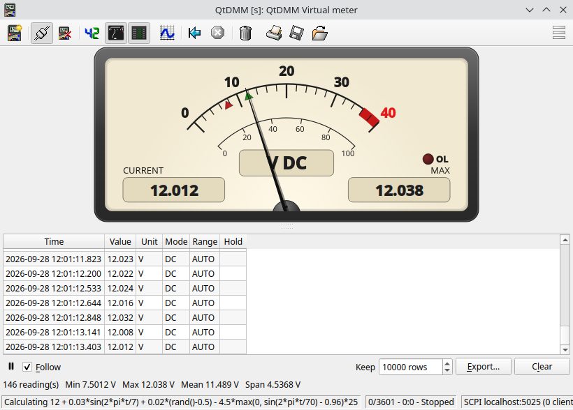 QTDMM Readings Table