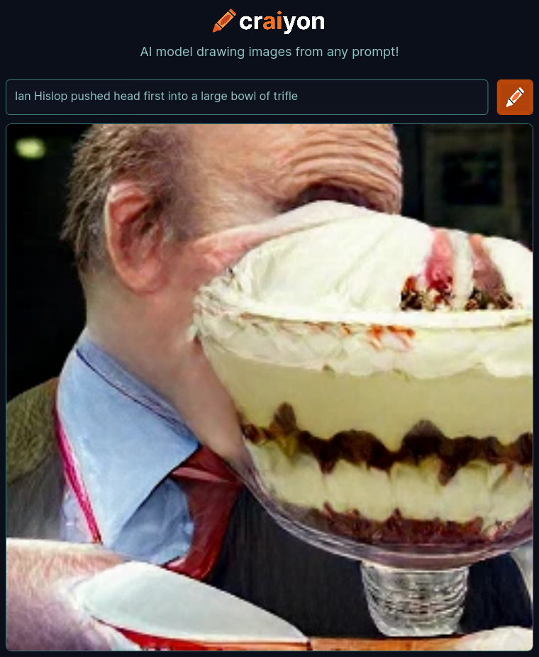 craiyon_001319_Ian_Hislop_pushed_head_first_into_a_large_bowl_of_trifle_br_