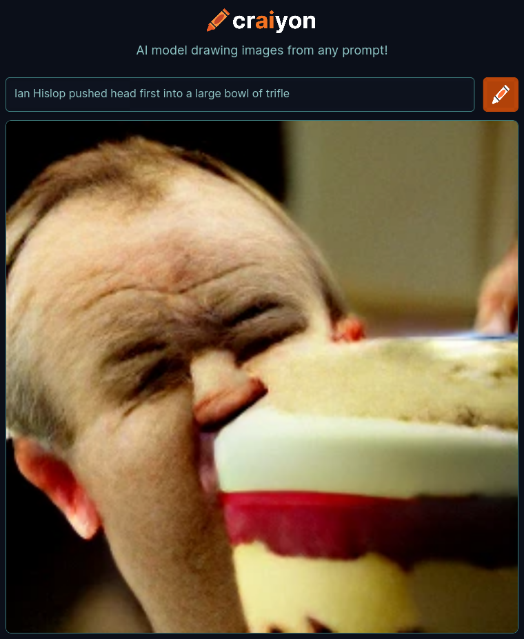 craiyon_001328_Ian_Hislop_pushed_head_first_into_a_large_bowl_of_trifle_br_