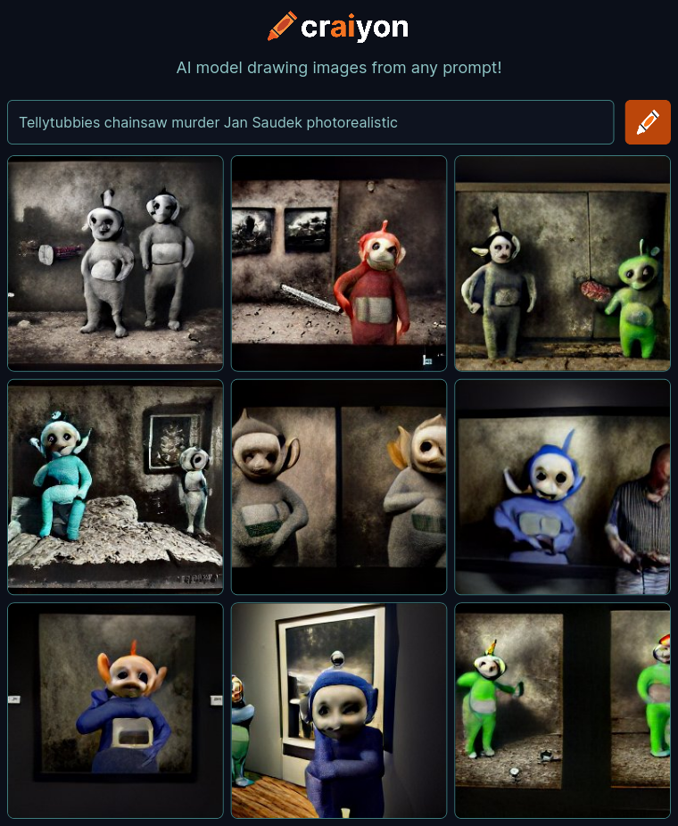 craiyon_120948_Tellytubbies_chainsaw_murder_Jan_Saudek_photorealistic_