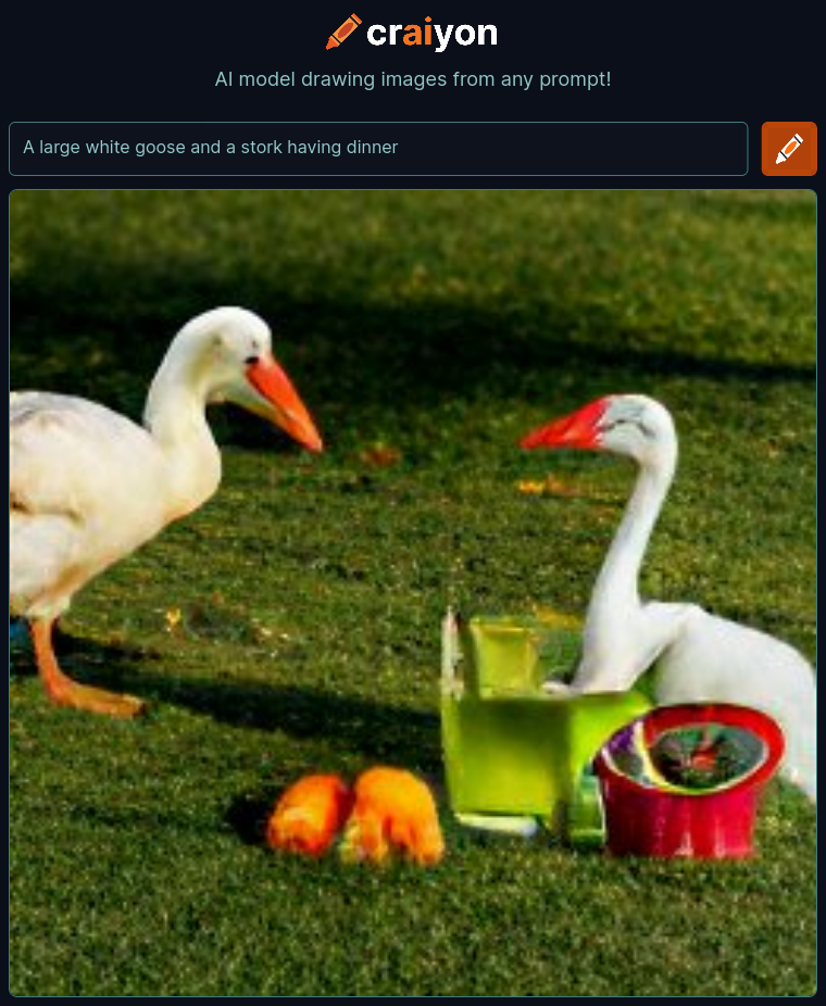 craiyon_134845_A_large_white_goose_and_a_stork_having_dinner