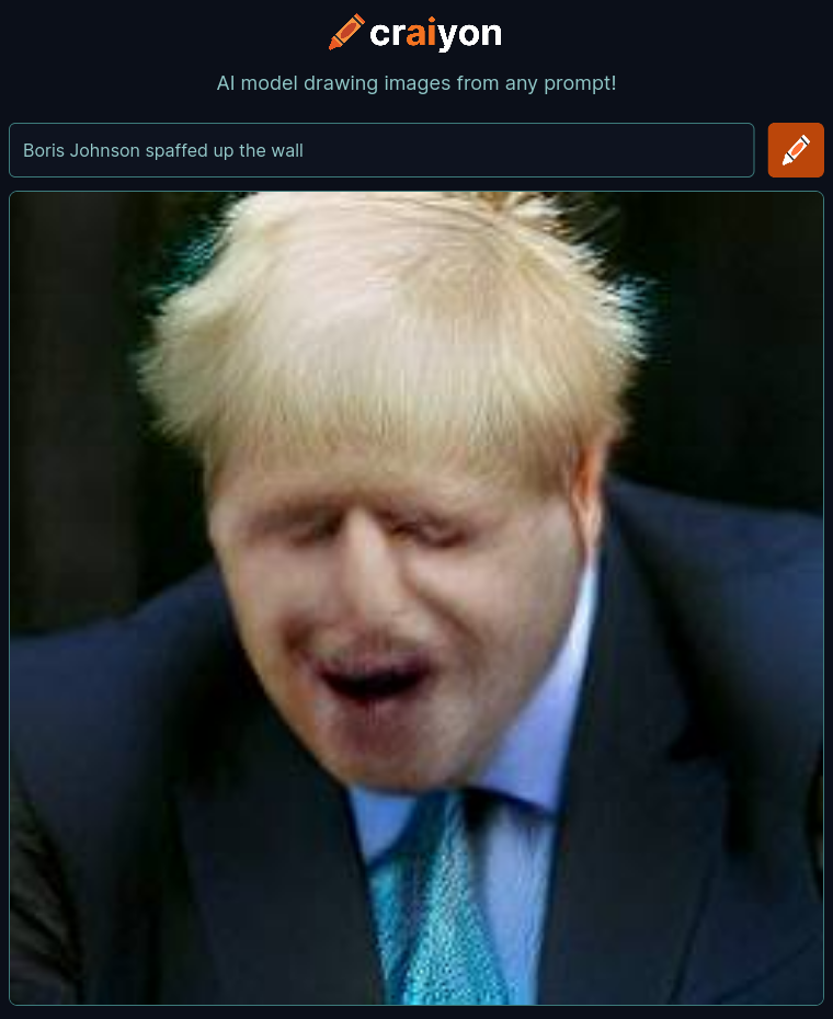 craiyon_175020_Boris_Johnson_spaffed_up_the_wall_br_
