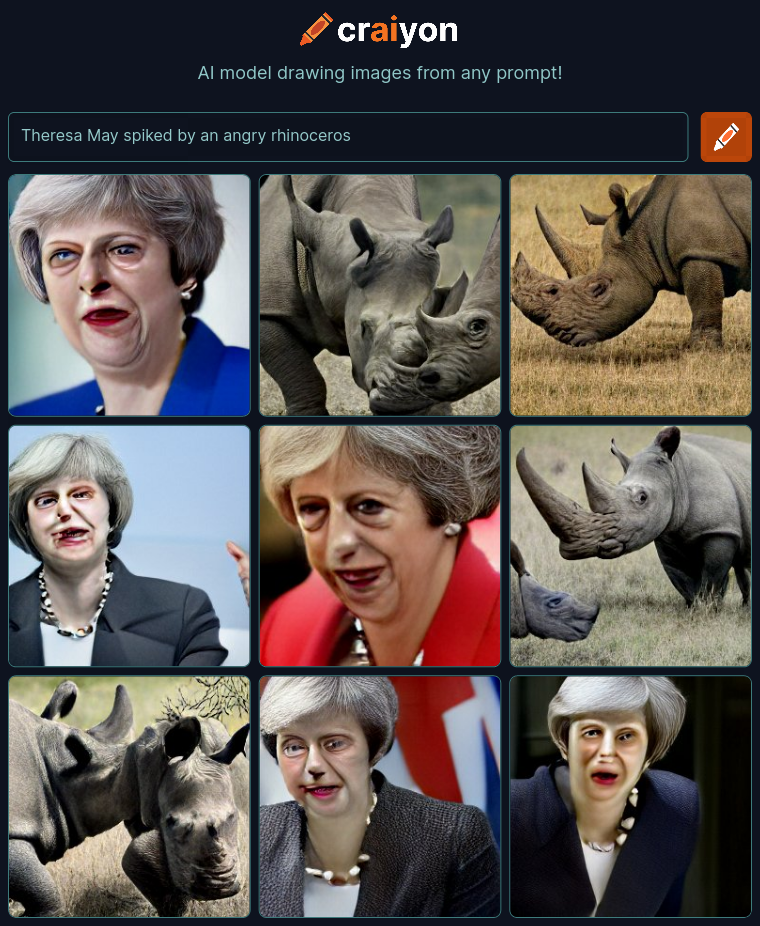 craiyon_234532_Theresa_May_spiked_by_an_angry_rhinoceros_br_