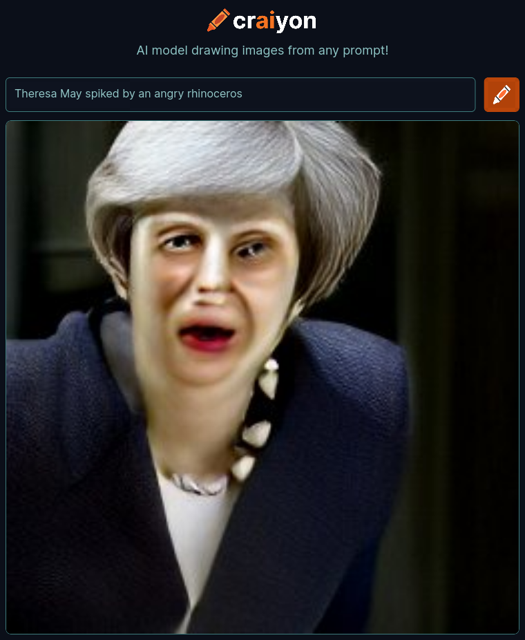 craiyon_234558_Theresa_May_spiked_by_an_angry_rhinoceros_br_