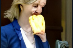 craiyon_114657_Liz_Truss_eating_large_cheese_br_