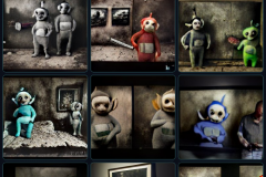 craiyon_120948_Tellytubbies_chainsaw_murder_Jan_Saudek_photorealistic_