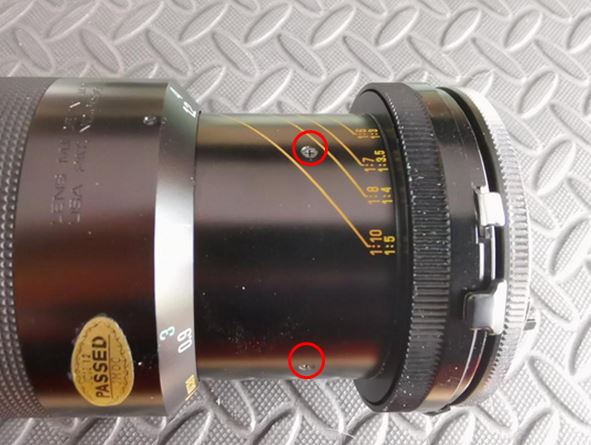 Disassembly rear lens 1.