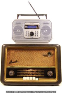 Fifty years between them: Goodmans DSR80DAB & Bush VHF61