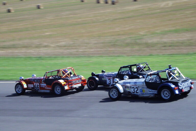 Caterham 7 race day at Castle Coombe