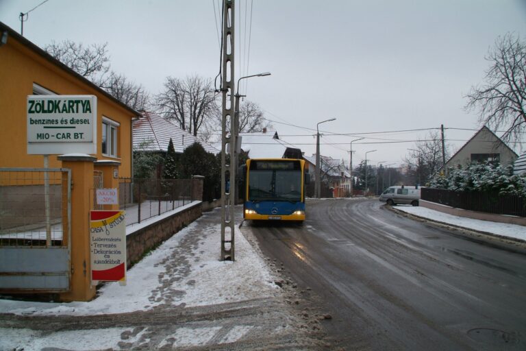 Pécs after a  snowfall