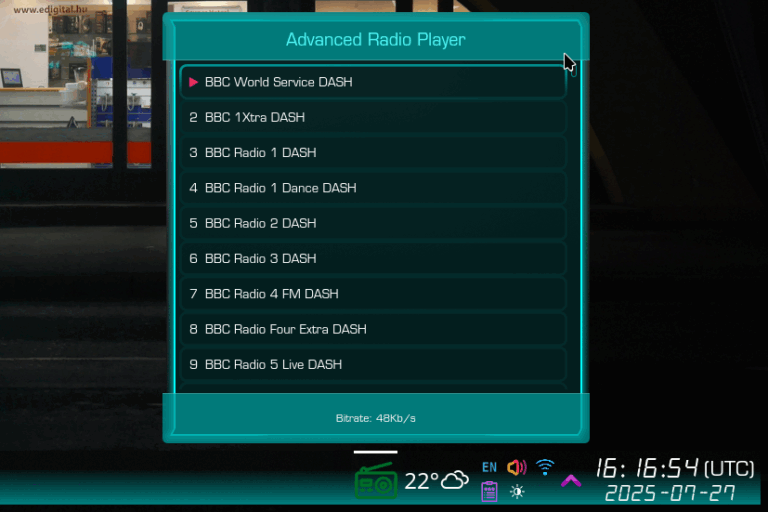 BBC stations database file for Advanced Radio Player widget for KDE Plasma desktop