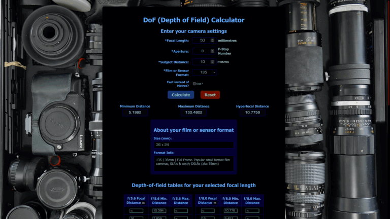 GarfNet DoF Calculator