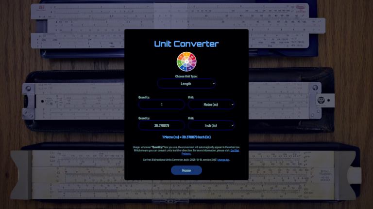 GarfNet Unit Converter applet