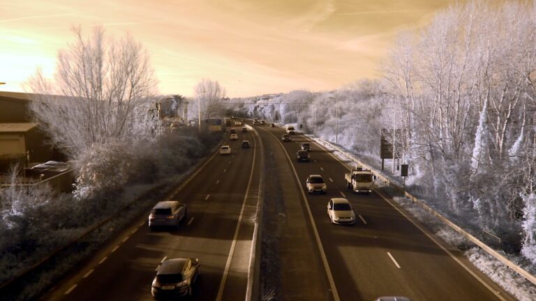 Harts Farm Lane in infrared