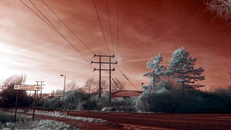 Harts Farm Way in infrared